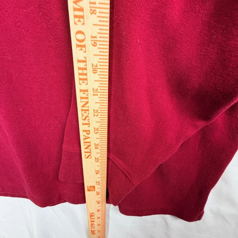 Polo Ralph Lauren Quarter Zip Pullover XXL Red Estate Rib Mock Neck Pony Logo